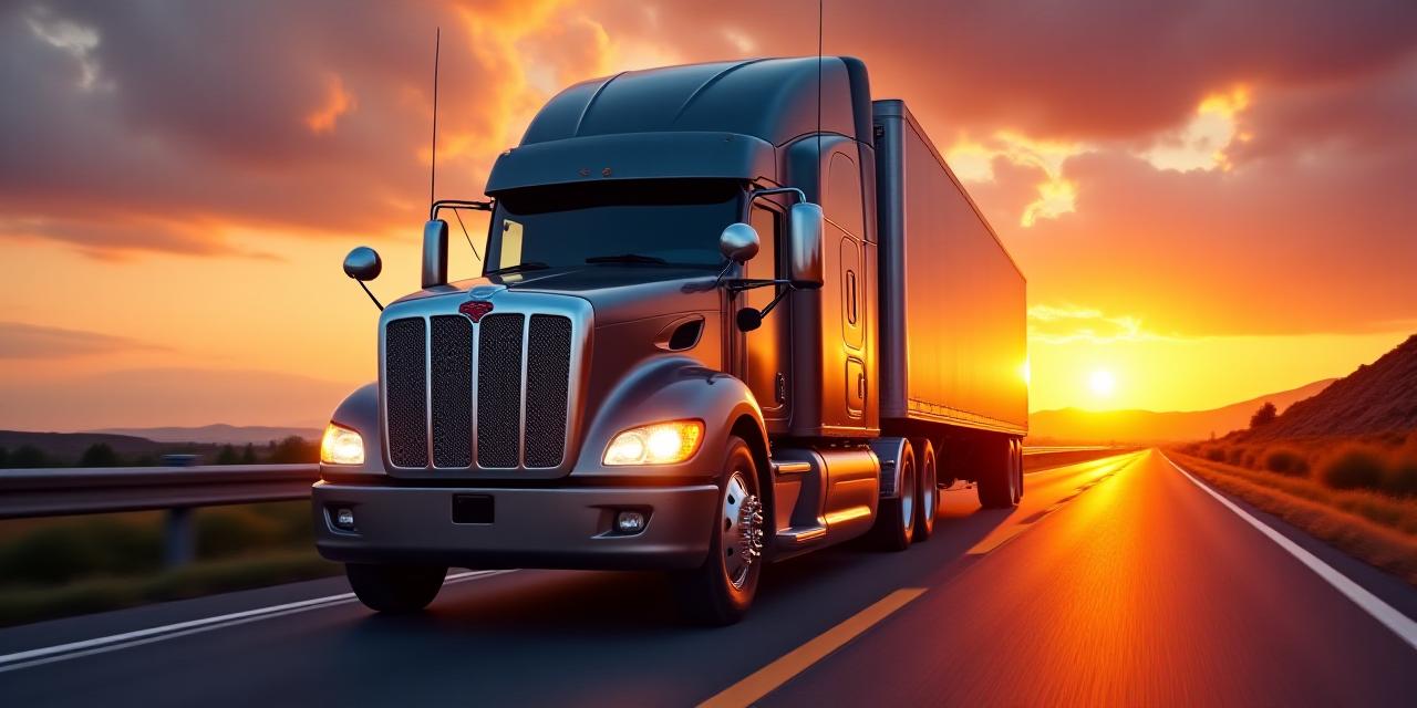 A & J HEREDIAS TRUCKING LLC Heavy Duty Transport Truck on Highway